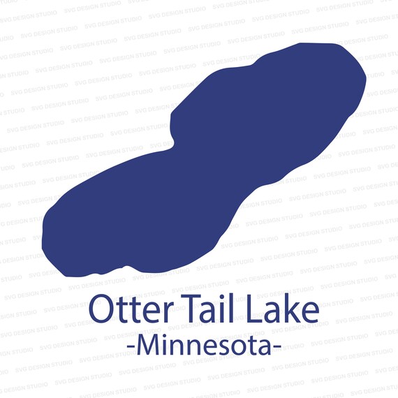 Otter Tail Lake Silhouette SVG Otter Tail Lake Minnesota | Etsy