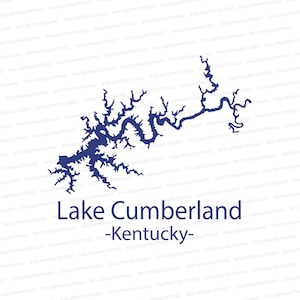 Lake Cumberland Silhouette SVG | Cumberland Lake Kentucky Design Cutter File | Svg Files for Cricut | Silhouette Files