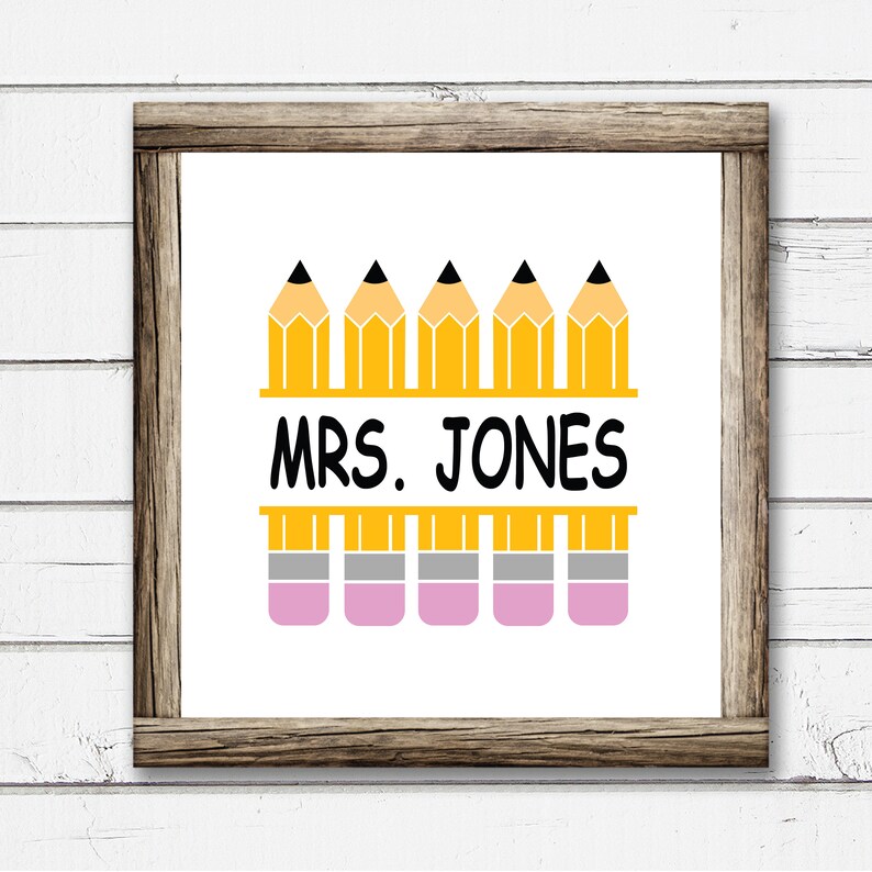 Download Professeur Crayon Monogramme Crayon Split Monogram Svg | Etsy