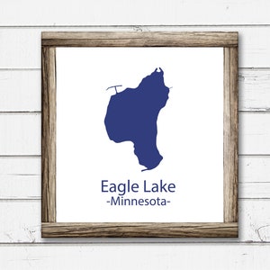Eagle Lake Silhouette SVG | Eagle Lake Minnesota Design Cutter File | Svg Files for Cricut | Silhouette Files