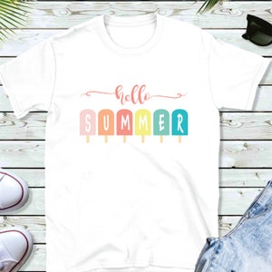 Hello Summer SVG, Summer In Popsicles svg, Summer svg, Popsicles svg, Hello Summer file, Onesie svg, Cut File Cricut, Silhouette