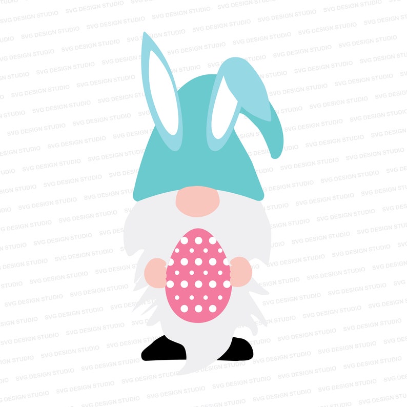 Easter Gnome SVG / Easter Gnome Pink Egg SVG / Gnome Bunny | Etsy