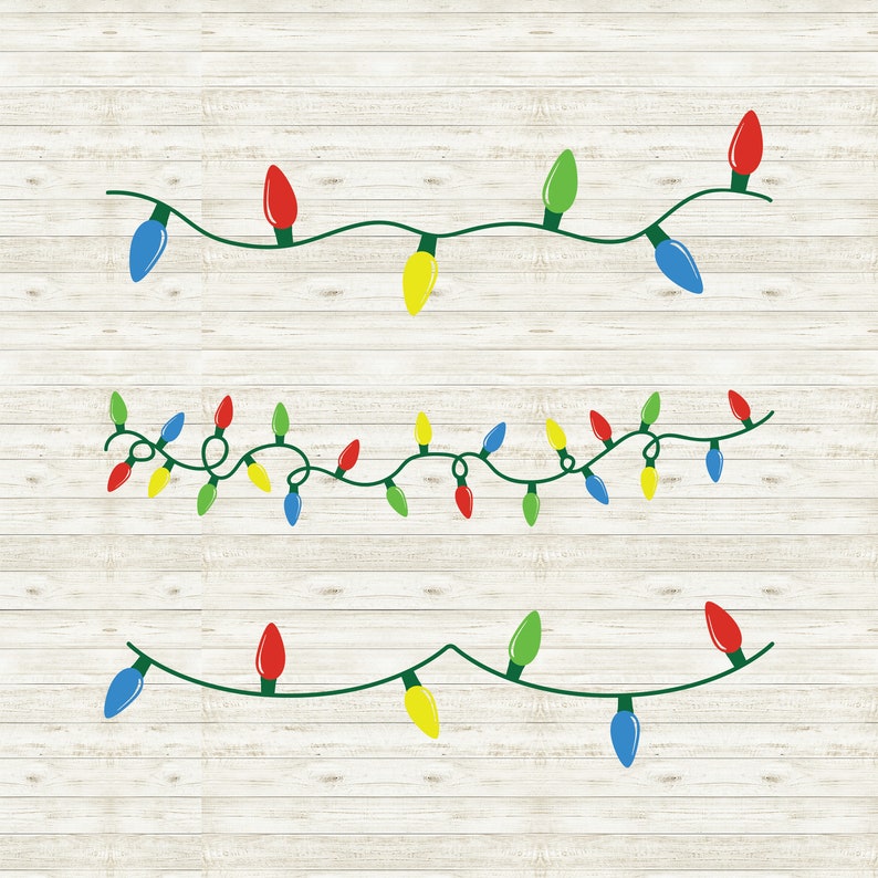 Christmas Lights Strings SVG Strings of Christmas Lights SVG Etsy