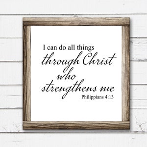 I Can Do All Things Through Christ SVG / Faith Cutter File / Svg Files for Cricut / Silhouette Files