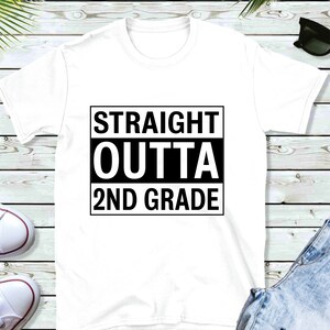 Straight Outta Second Grade SVG, 2nd Grade Graduation svg, Straight Outta svg and dxf, cut file Cricut, Silhouette