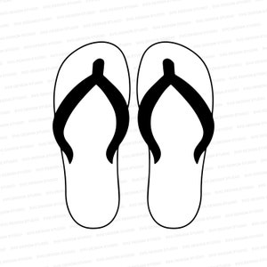 Flip Flops Svg Beach Shoes Svg Vectored Flip Flops Svg for - Etsy
