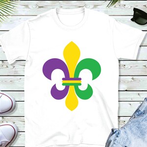 Fleur de lis Svg, Mardi Gras Fleur de lis Svg Dxf Png, Fat Tuesday Shirt Design Svg, Silhouette, Cricut, Cut Files