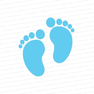 Junge Baby Füße SVG, Baby Shower SVG, Vectored Baby Feet, Cut File Cricut, Silhouette, Onesie SVG