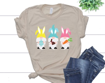 Easter Gnome Trio SVG / Easter Gnomes Carrot and Chocolate SVG / Gnome Bunny Carrot SVG / Svg Files for Cricut / Silhouette Files