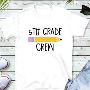 5th Grade Crew SVG / Elementary School Shirt / Back To School svg / Teacher Gift svg / Cut file Cricut, Silhouette