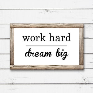 Lavora sodo Sogno Grande SVG / Duro lavoro Svg / Workaholic DXF / File Svg per file Cricut / Silhouette