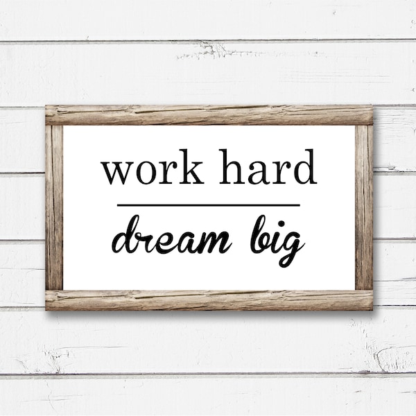 Work Hard Dream Big SVG | Hard Work Svg | Workaholic DXF | Svg Files for Cricut | Silhouette Files