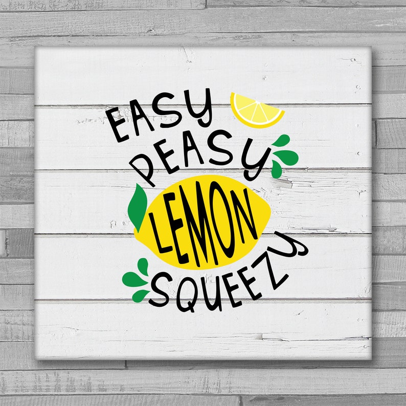 Easy Peasy Lemon Squeezy - Targa decorativa in latta per casa, cucina, bagno, fattoria, giardino, garage, divertente decorazione da parete