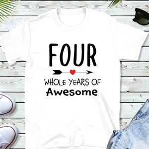 Vier ganze Jahre von Awesome SVG, Kind vierte Jahr Svg, süße Kind Design Svg, geschnitten Datei Cricut, Silhouette
