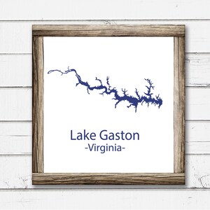 Lake Gaston Silhouette SVG | Gaston Lake Virginia Design Cutter File | Svg Files for Cricut | Silhouette Files