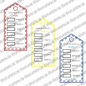 Puede incluir: Muestras de color para marcadores Ohuhu 363 Honolulu, con rojos, amarillos y azules. Cada muestra muestra c&oacute;digos de color y una serie de muestras de color rectangulares. La imagen incluye el texto "@kaylamamilcar".