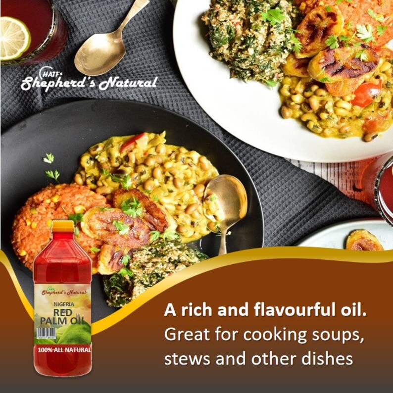 Nigerian Red Palm Oil: Natural African Cooking Oil, Rich in Vitamin E, (500ml x 4 bottles) bild 9