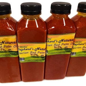 Nigerian Red Palm Oil: Natural African Cooking Oil, Rich in Vitamin E, (500ml x 4 bottles) bild 5