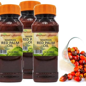 Nigerian Red Palm Oil: Natural African Cooking Oil, Rich in Vitamin E, (500ml x 4 bottles) bild 4
