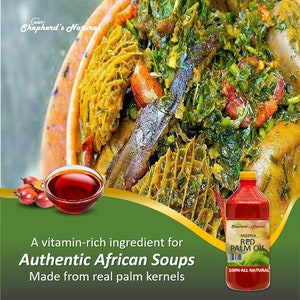 Nigerian Red Palm Oil: Natural African Cooking Oil, Rich in Vitamin E, (500ml x 4 bottles) bild 10