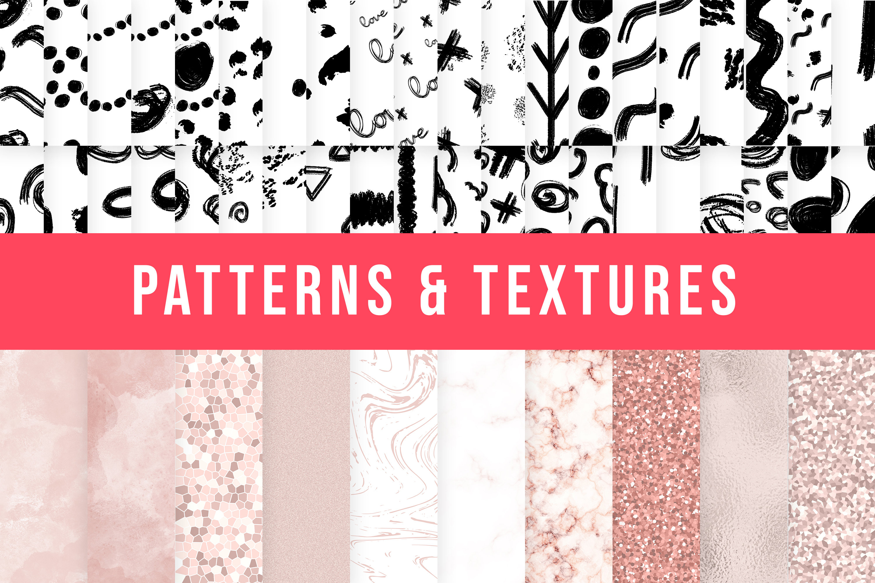 Hump Pattern Texture glitter Textures and patterns set brush 40 Patterns and 10 textures ...