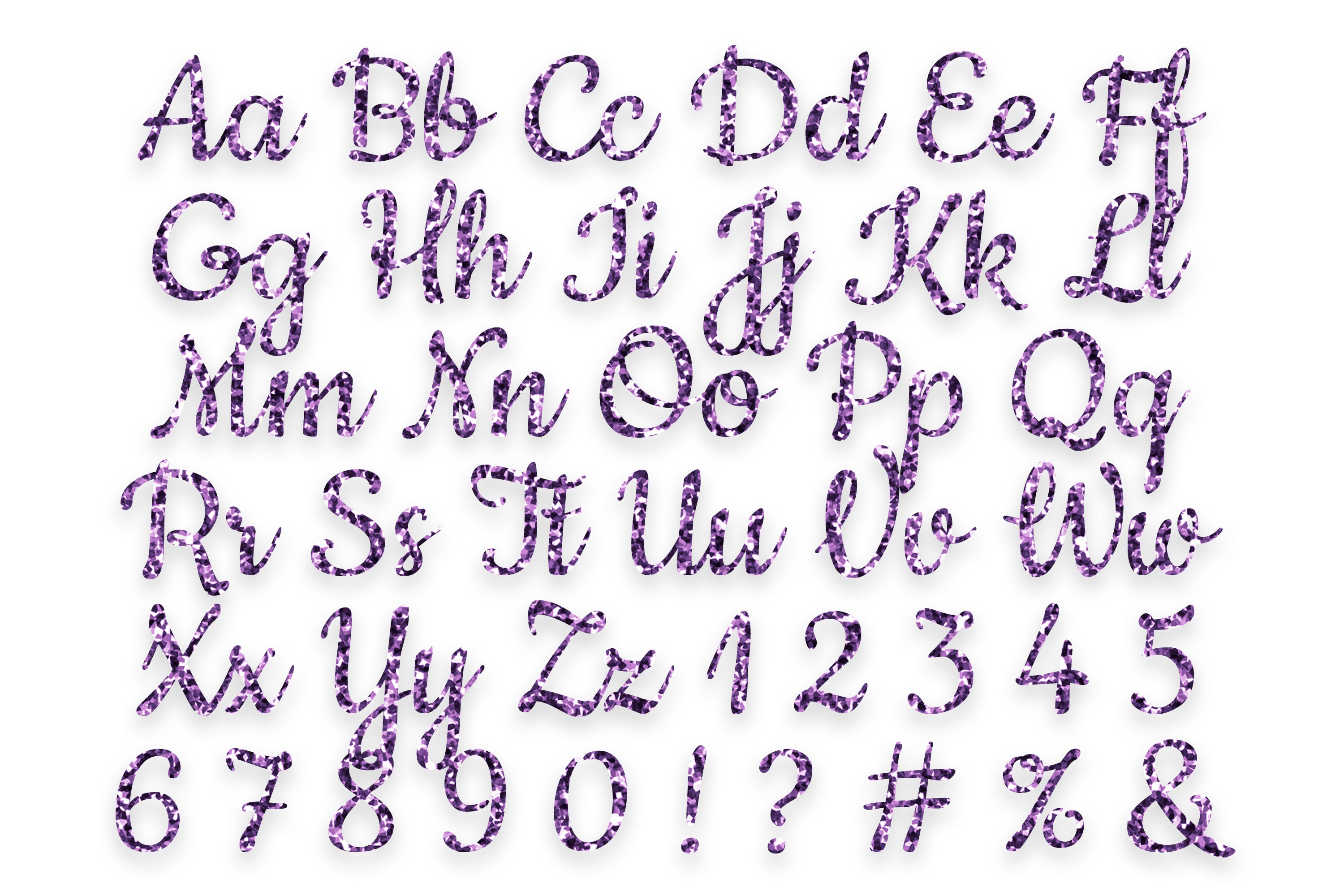 purple glitter alphabet clip arts glitter letters cliparts etsy