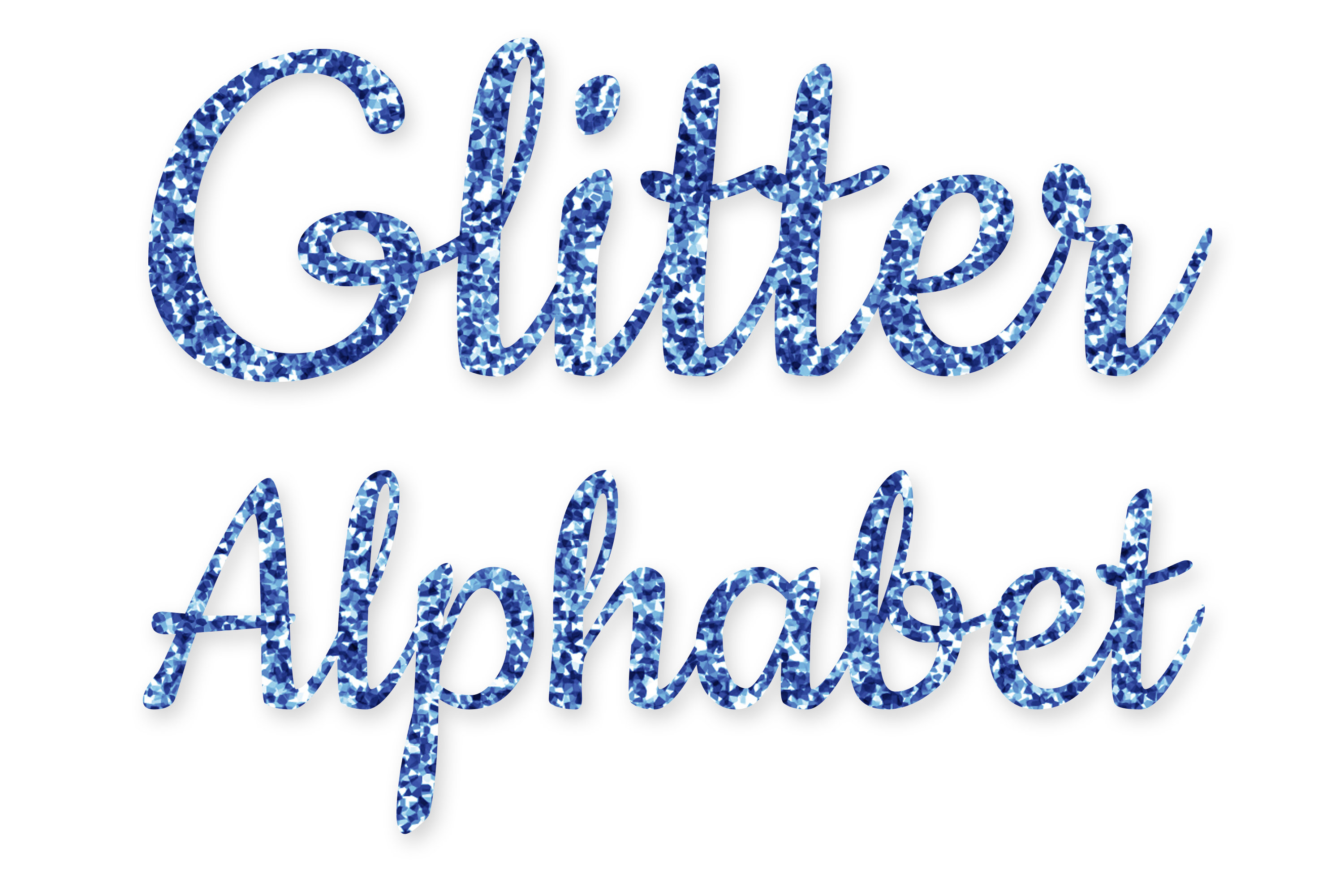 Blue Glitter Alphabet Clip arts Glitter Letters Cliparts | Etsy