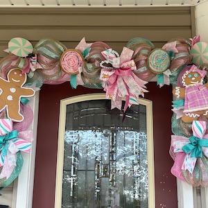 Gingerbread garland/ prelit candy land garland for Christmas