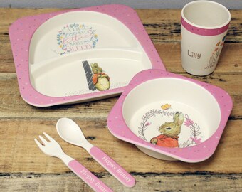 personalised childrens plate set