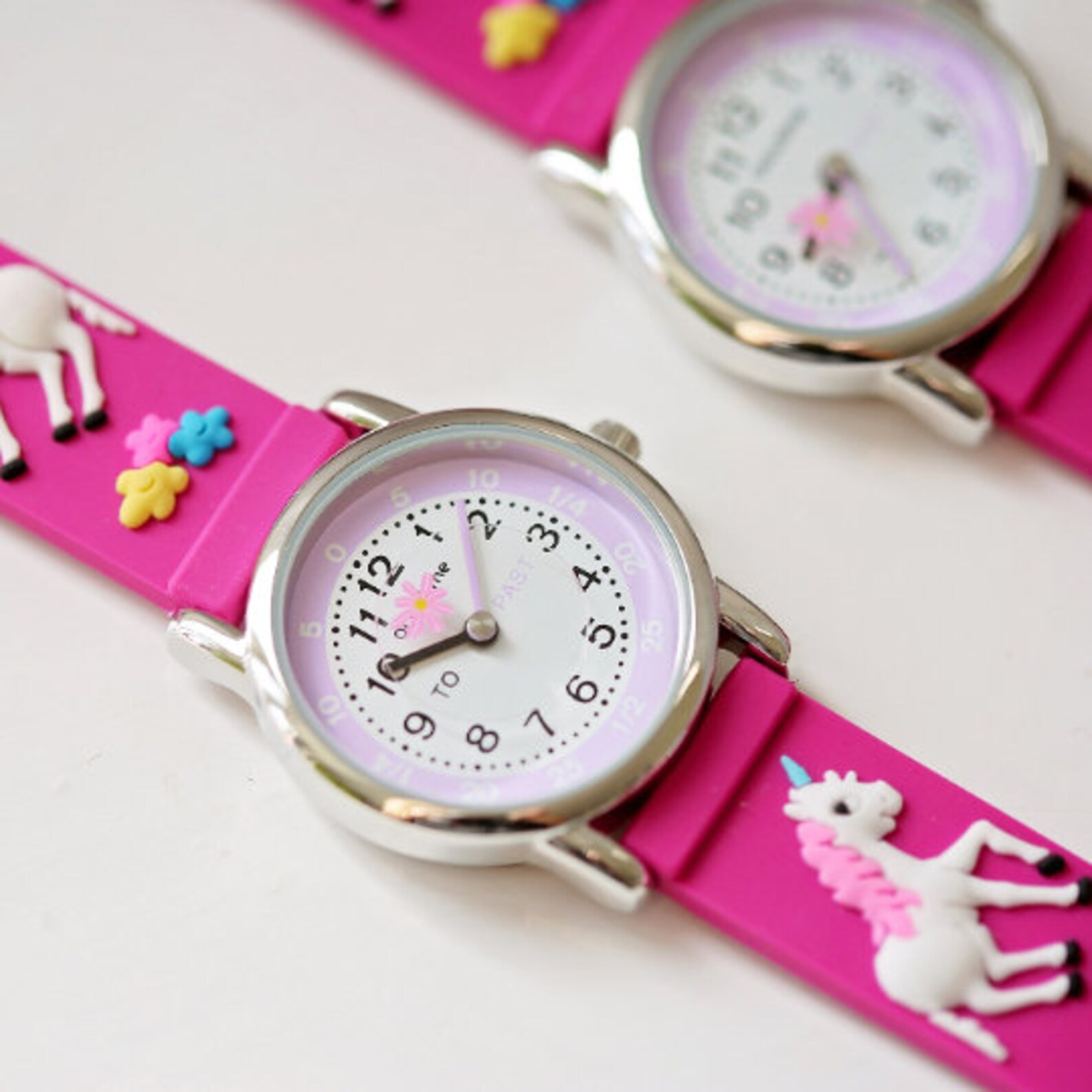 Engraved Kids 3D Unicorn Watch Pink. Rainbow Unicorn Watch Etsy