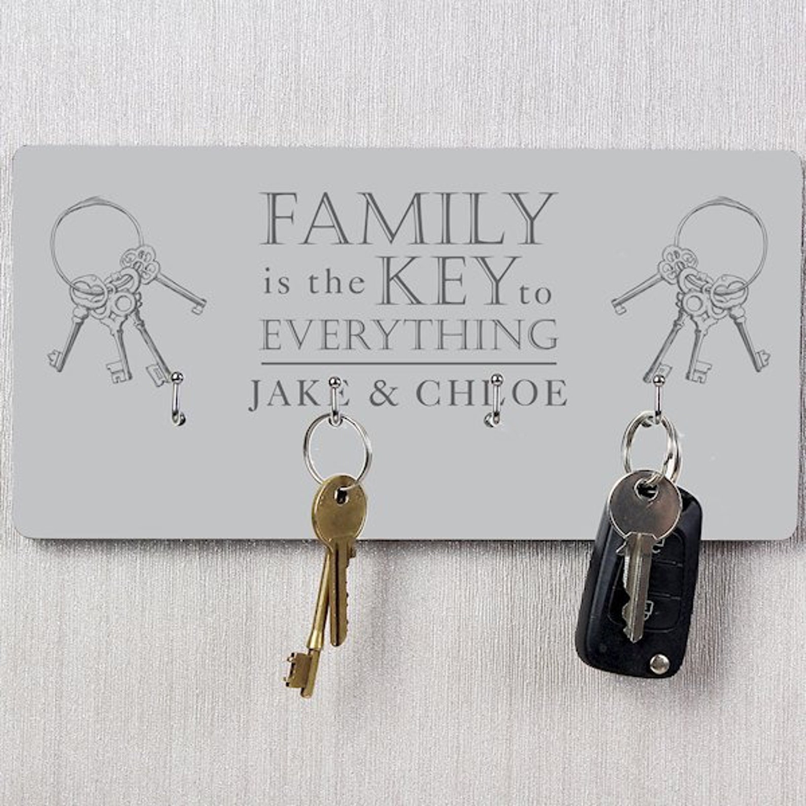 Personalised Family Key Hook Sign Distressed Hanging Etsy UK