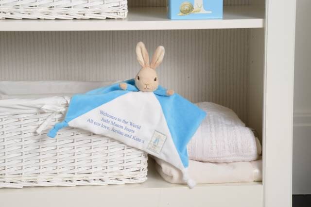 Personalised Baby Comforter Teddy Rabbit Comfort Blanket Birth Christening Gift