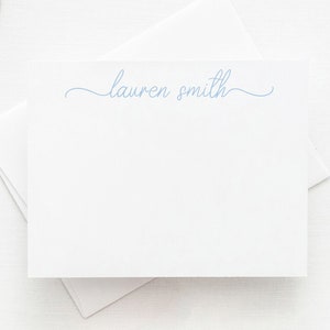 Personalized Note Cards and Envelopes, Script Notecards, Custom ...
