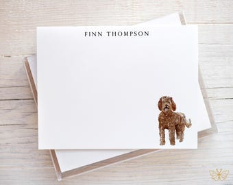 Personalized Labradoodle Stationery, Labradoodle Notecards, Dog Note Cards and Envelopes, Gift for Dog Lover