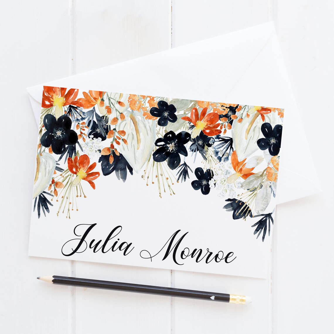 Personalized Stationery Floral Stationery Floral Etsy