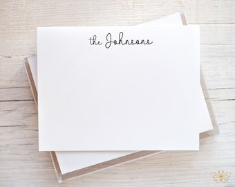 Personalized Family Name Stationery, Family Note Cards Personalized, Family Thank You Stationery