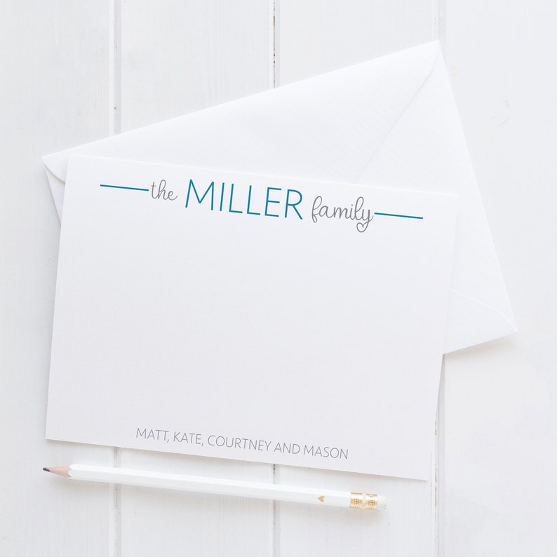 Family Stationery Family Stationary Personalized Family Etsy