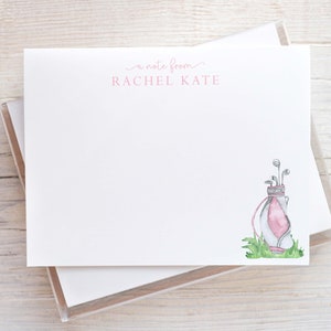 Personalized Golf Stationery, Golf Notecards, Womens Golf Gift