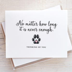 Cat Sympathy Card, Pet Loss Condolence