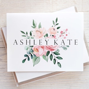 Personalized Stationery | Floral Stationery | Floral Stationary | Custom Stationary | Watercolor Note Cards | Gift for Her | Gift for Women