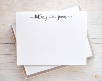 Couple Thank You Notes, Gifts For Newlyweds, Couples Notes, Couples Notecards, Newlyweds Stationary, Newlyweds Stationery Set