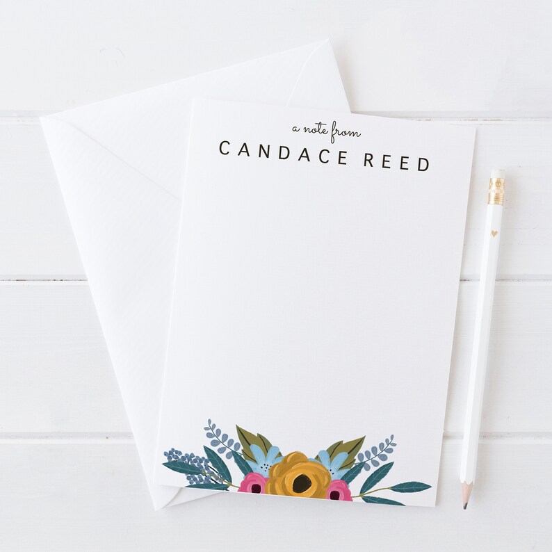 Personalized Stationery Set Name Stationary Notecards With Etsy