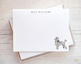 Poodle Stationery, Poodle Gifts, Personalized Dog Notecards, Dog Note Cards, Gift for Dog Lover