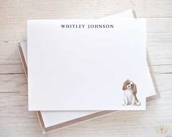 Cavalier King Charles Spaniel Stationery, King Charles Spaniel Gifts, Personalized Dog Notecards, Dog Note Cards, Gift for Dog Lover