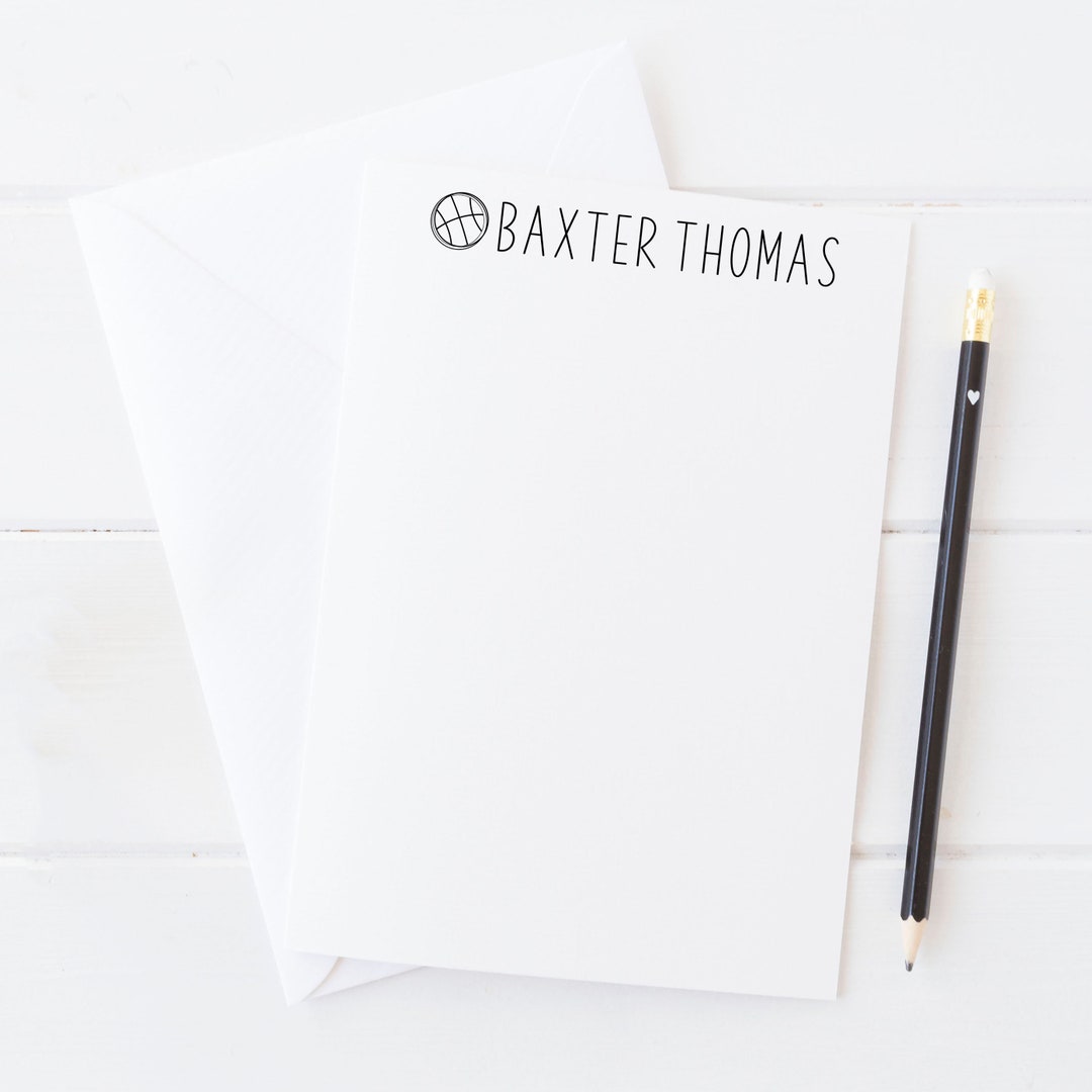 Basketball Stationery Basketball Stationary Basketball Notecards