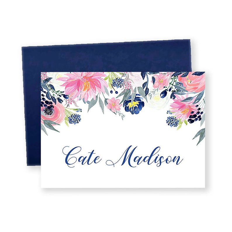 Floral Stationery Watercolor Floral Note Cards Floral Etsy