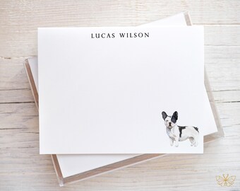 French Bulldog Stationery, French Bulldog Gifts, Personalized Dog Notecards, Dog Note Cards and Envelopes, Gift for Dog Lover