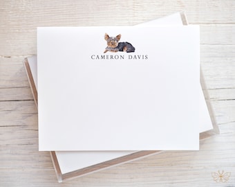 Yorkshire Terrier Stationery, Yorkshire Terrier Gifts, Personalized Dog Notecards, Dog Note Cards and Envelopes, Gift for Dog Lover