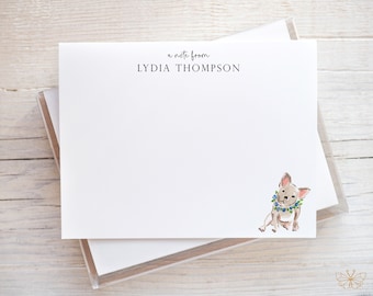 Personalized French Bulldog Stationery, Dog Lover Gift