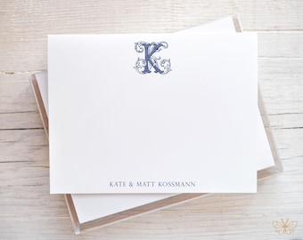 Personalized Monogram Stationery, Wedding Thank You Cards, Monogrammed Notecards
